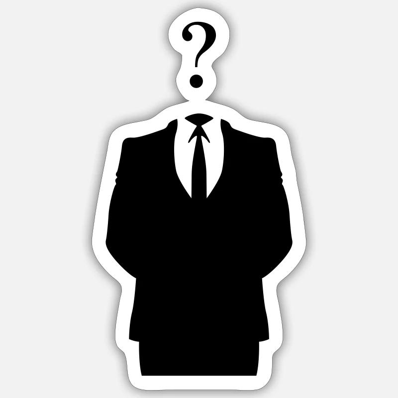 Anonymous - Sticker size S (10 x 10 cm) - white matte