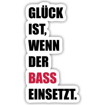 Musik - Sticker Größe S (10 x 10 cm) - Mattweiß - Vorne