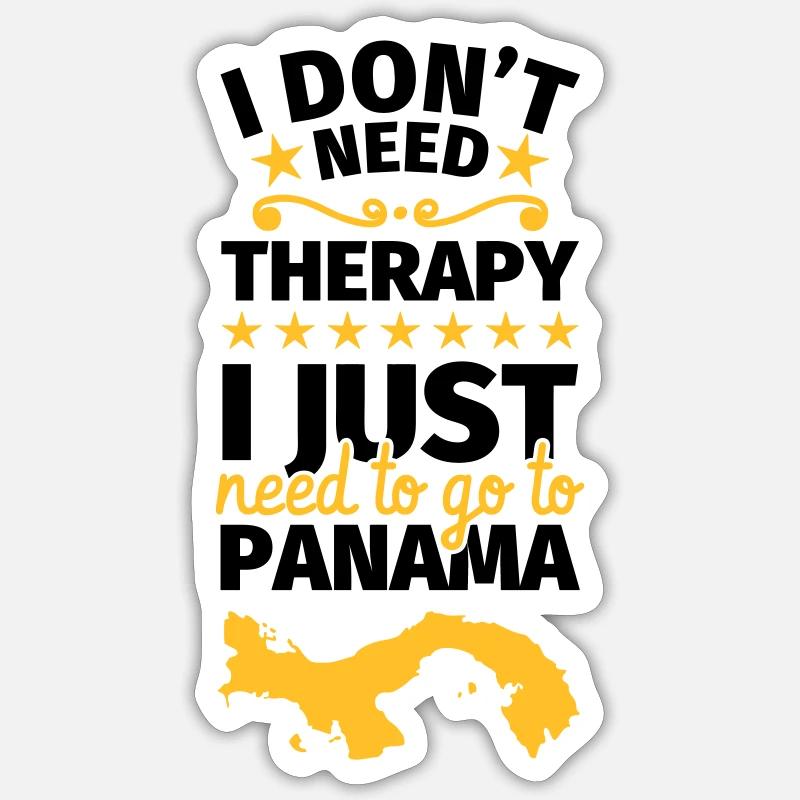 Cadeaux Panama énonciation drôle - Sticker taille S (10 x 10 cm) - blanc mat