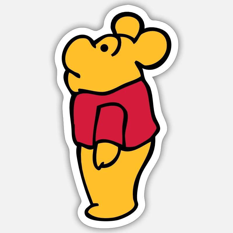 Bärchen (b) - Sticker Größe S (10 x 10 cm) - Mattweiß