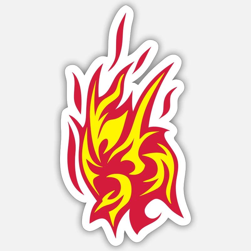 flame flame - Sticker size S (10 x 10 cm) - white matte