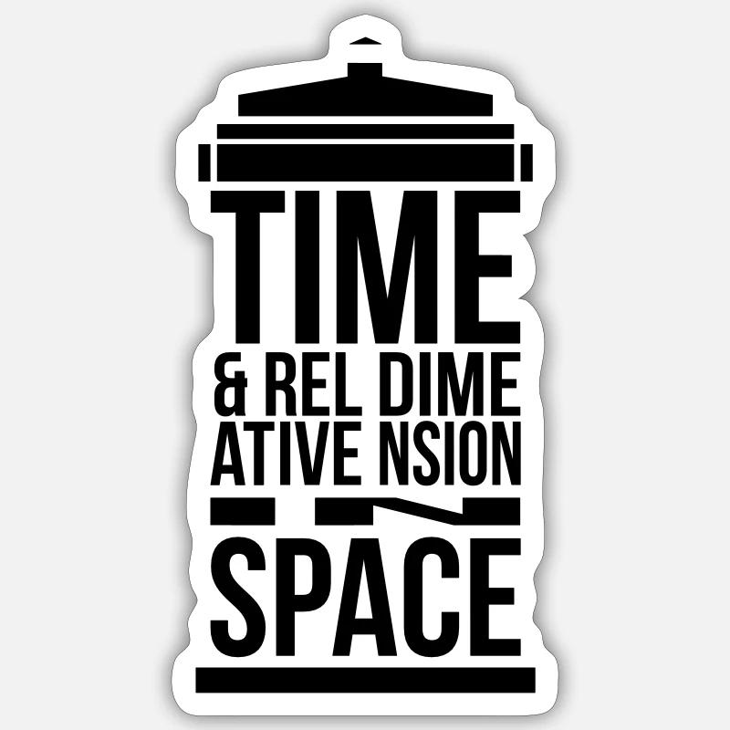 Tardis - Sticker Größe S (10 x 10 cm) - Mattweiß