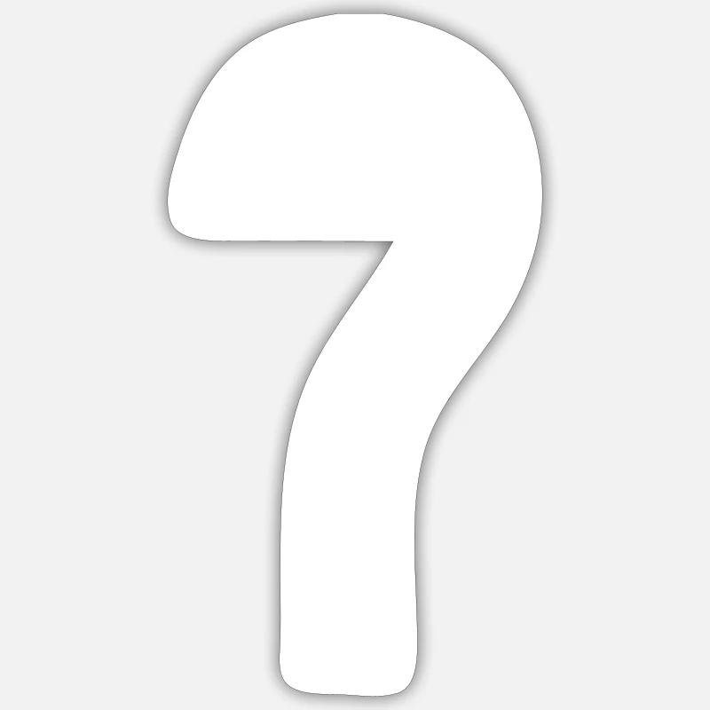 Point d'interrogation signe conception idée cadeau idée Sticker taille S (10 x 10 cm)