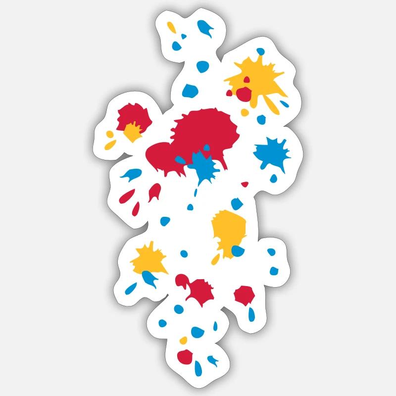 couleur éclaboussure, paintball, jeu, graffiti Sticker taille S (10 x 10 cm)