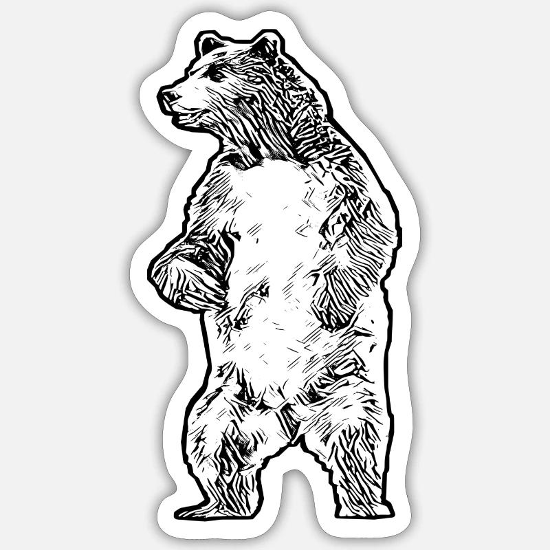 bear - Sticker size S (10 x 10 cm) - white matte