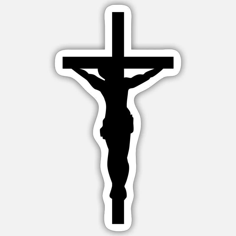 Jesus - Sticker size S (10 x 10 cm) - white matte