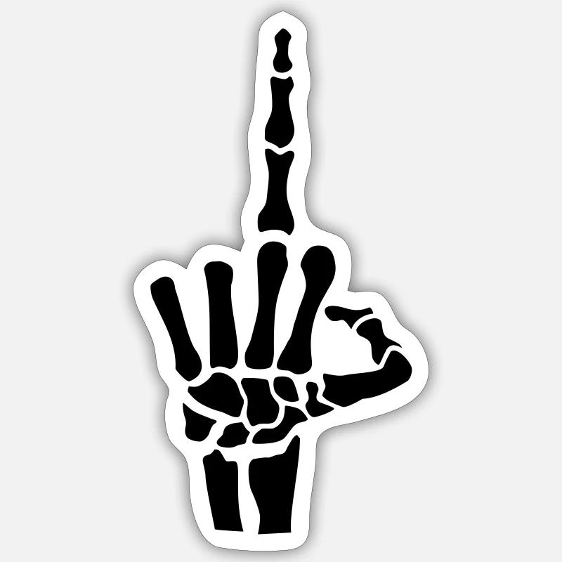 Doigt d'honneur Sticker taille S (10 x 10 cm)