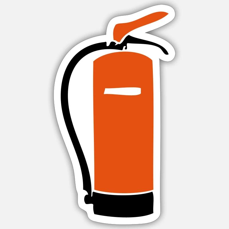 extinguisher - Sticker size S (10 x 10 cm) - white matte