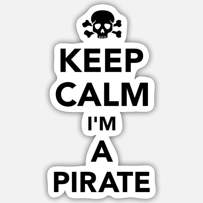 Pirate Sticker taille S (10 x 10 cm)