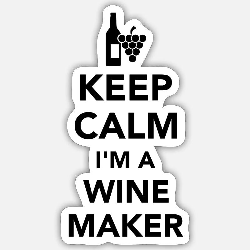 Vigneron - Sticker taille S (10 x 10 cm) - blanc mat
