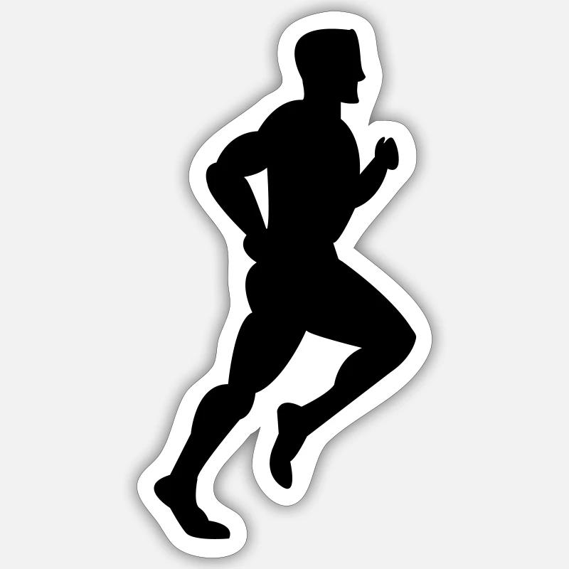 runner - Sticker size S (10 x 10 cm) - white matte