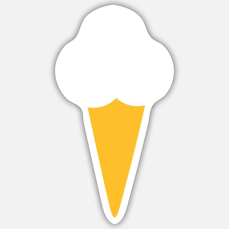 Eis - Sticker Größe S (10 x 10 cm) - Mattweiß