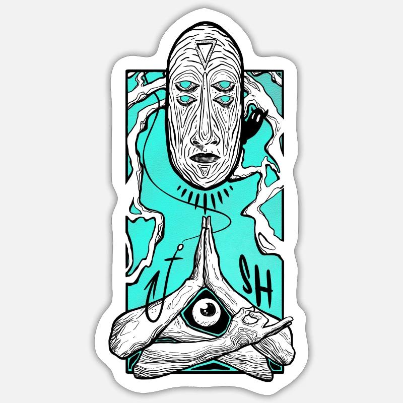 Devil you know - Sticker Größe S (10 x 10 cm) - Mattweiß