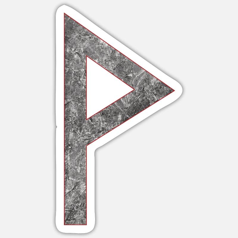 Rune Wunjo W - Sticker Größe S (10 x 10 cm) - Mattweiß