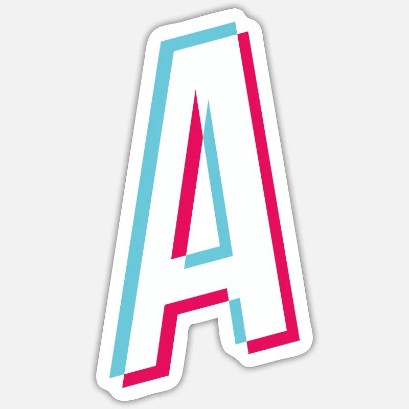 A - letter A Sticker size S (10 x 10 cm)