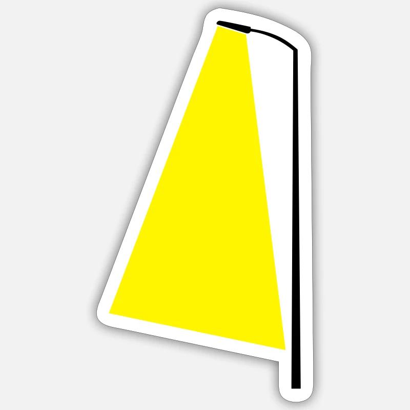 Lampadaire3 allumé - Sticker taille S (10 x 10 cm) - blanc mat
