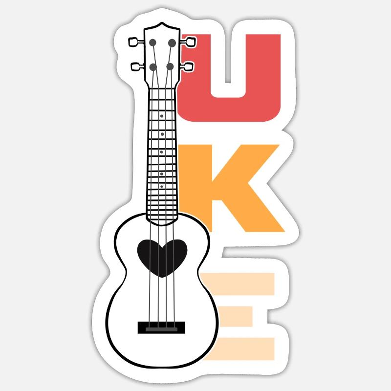 Ukulele Sticker size S (10 x 10 cm)