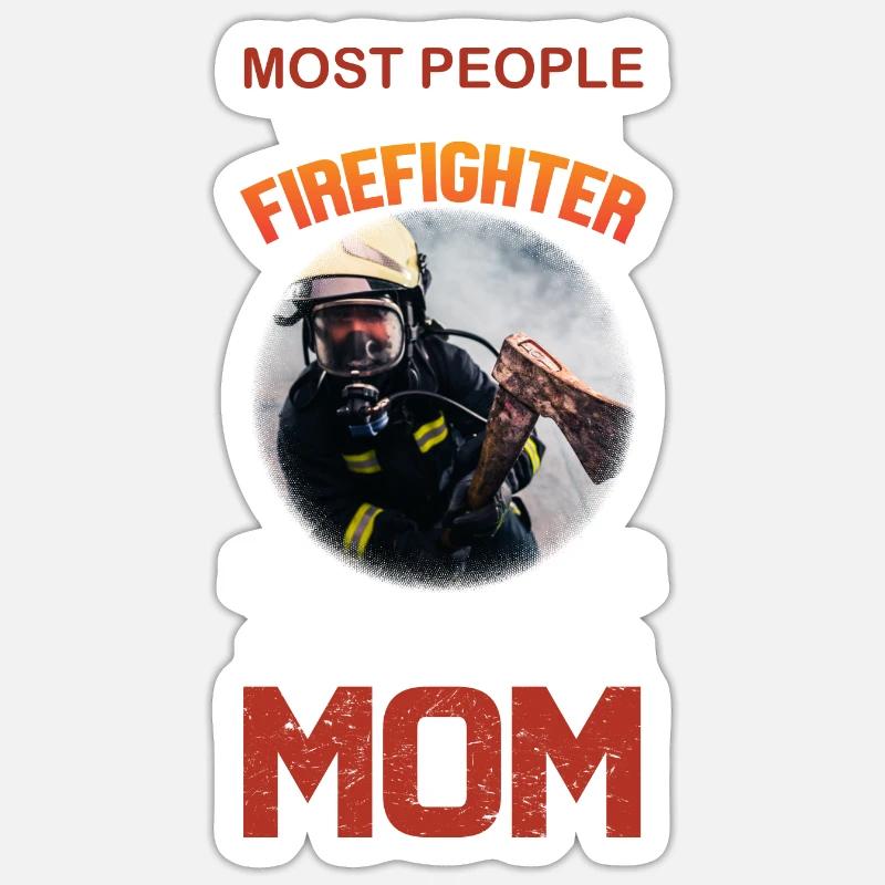 Fire Fighter I Firefighter - Sticker size S (10 x 10 cm) - white matte