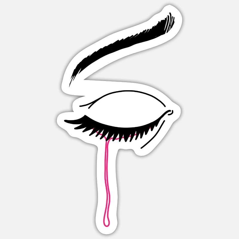 Larme - Sticker taille S (10 x 10 cm) - blanc mat