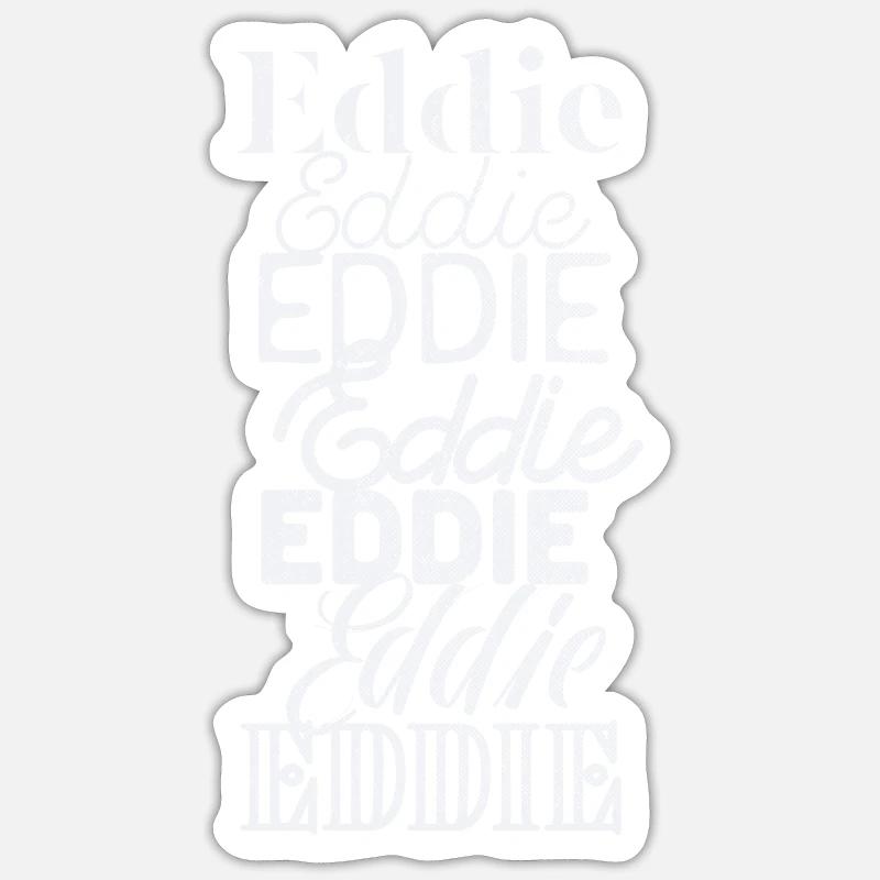 Eddie - Sticker taille S (10 x 10 cm) - blanc mat