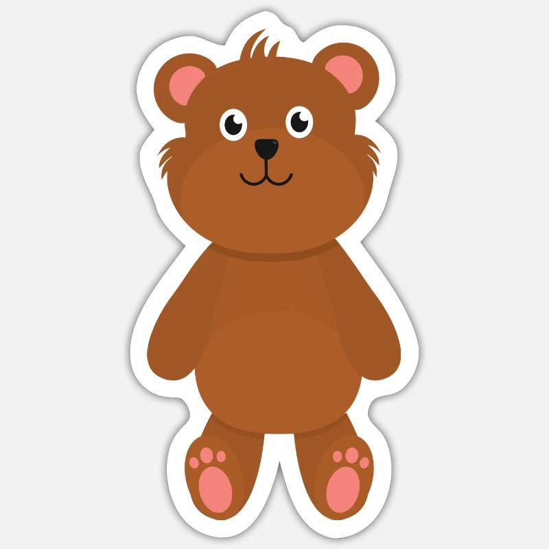 Bär - Sticker Größe S (10 x 10 cm) - Mattweiß