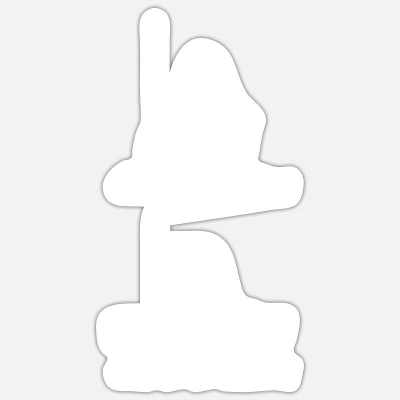 distribution normale - distribution paranormale - Sticker taille S (10 x 10 cm) - blanc mat