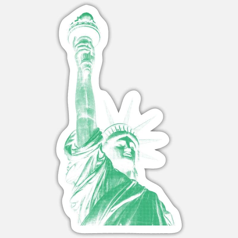 Freiheitsstatue - Sticker Größe S (10 x 10 cm) - Mattweiß