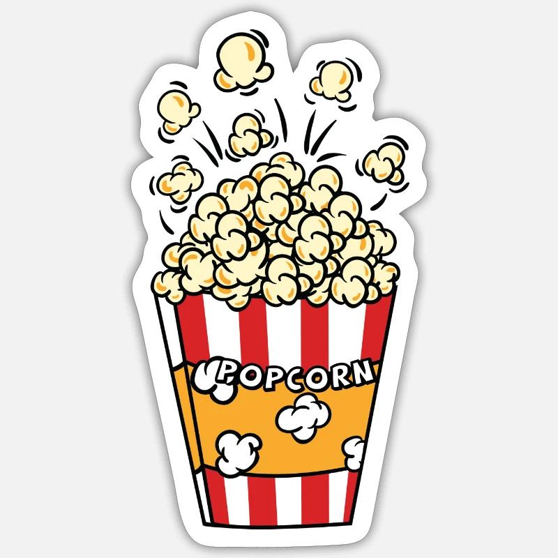 Popcorn Sticker Größe S (10 x 10 cm)