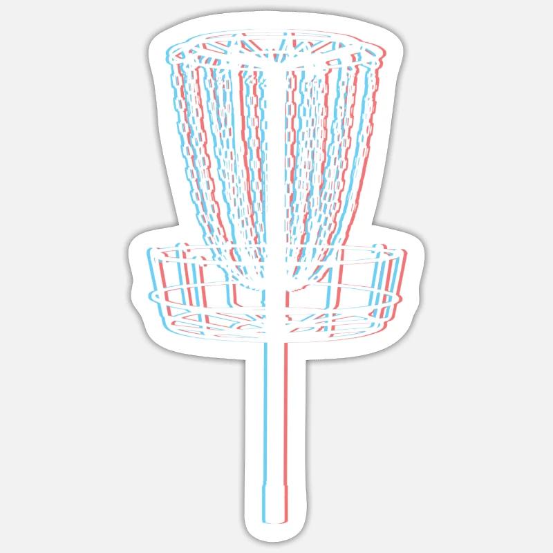 Disc Golf - Sticker taille S (10 x 10 cm) - blanc mat