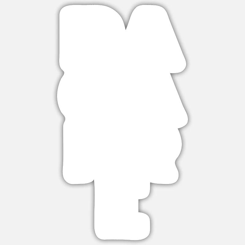 BAGARRE - Sticker taille S (10 x 10 cm) - blanc mat