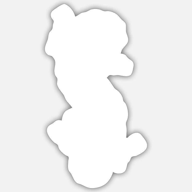 tiger - Sticker Größe S (10 x 10 cm) - Mattweiß