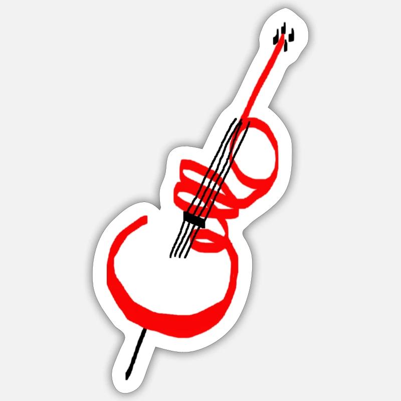 Cello lettering red Sticker size S (10 x 10 cm)