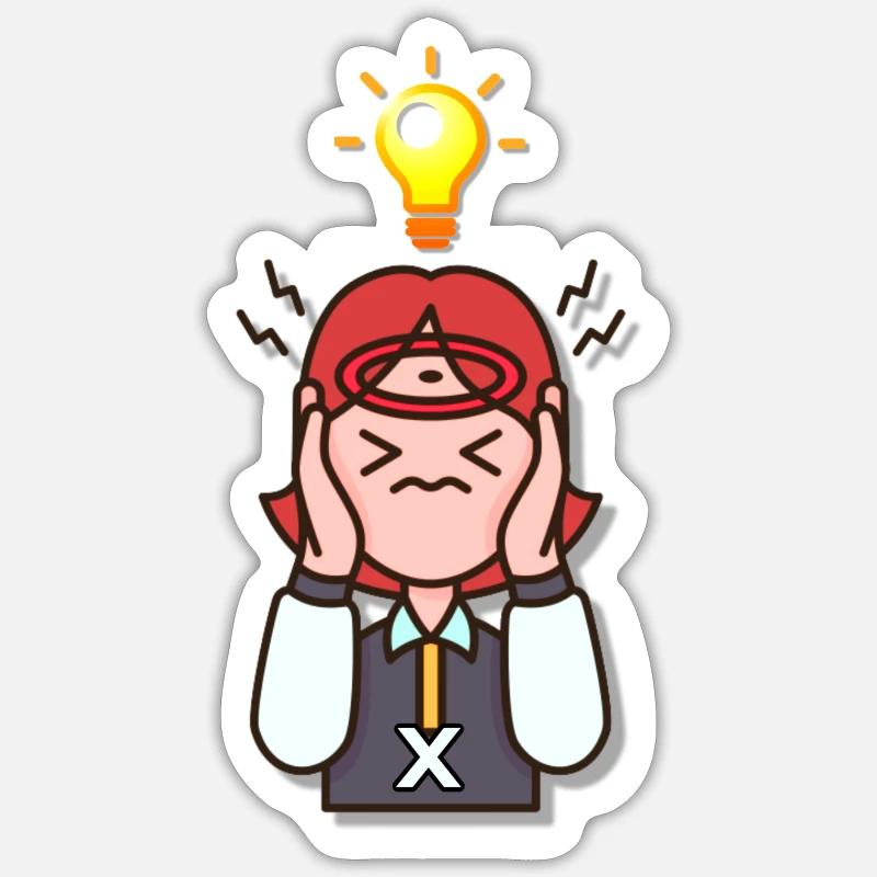 PENSÉE - Sticker taille S (10 x 10 cm) - blanc mat