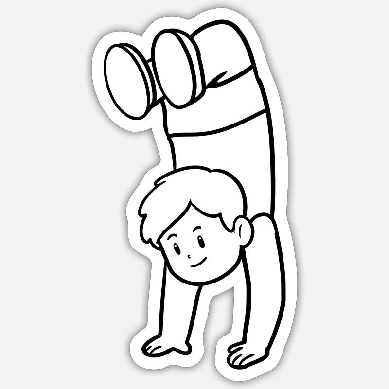 Handstand Sticker Größe S (10 x 10 cm)