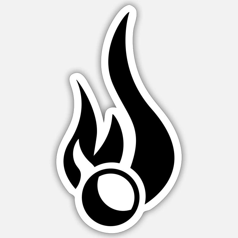 Flaming Ball Sticker size S (10 x 10 cm)