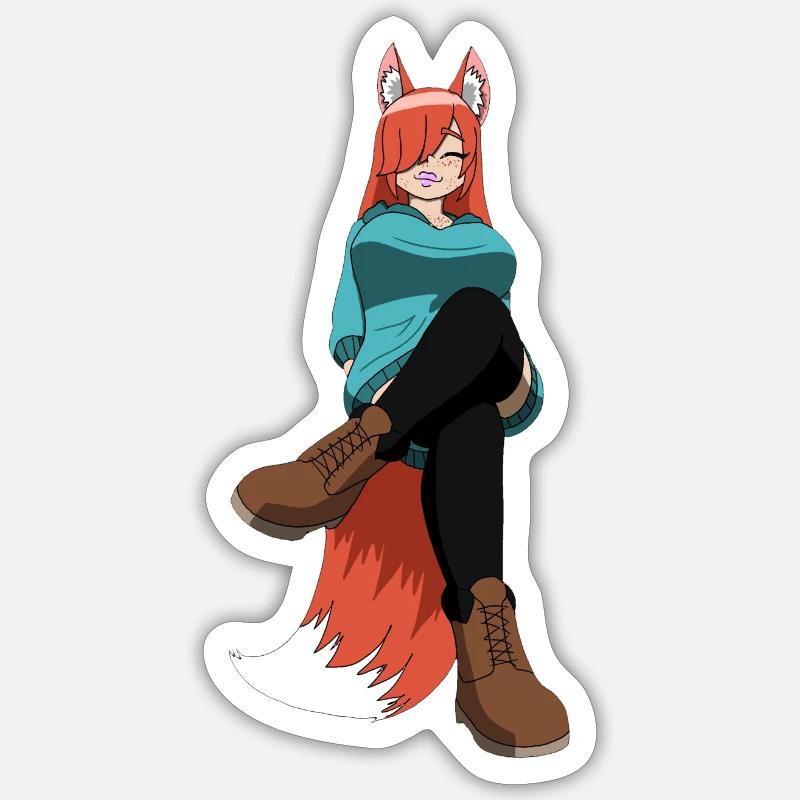 Marcel jambes croisée - Sticker taille S (10 x 10 cm) - blanc mat
