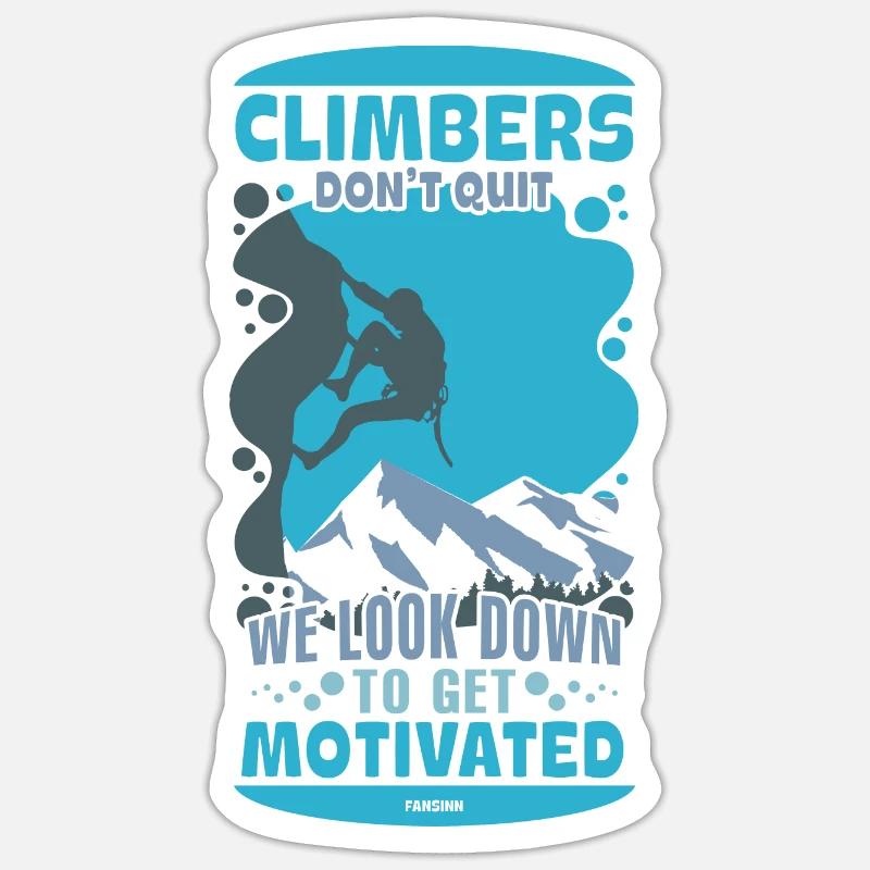 Grimper - Sticker taille S (10 x 10 cm) - blanc mat