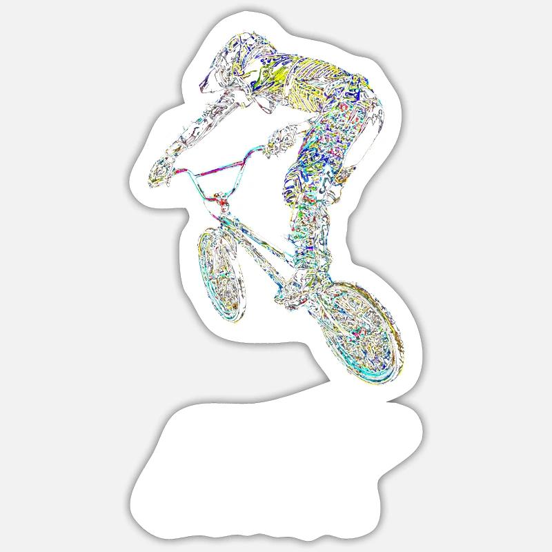 BMX - Sticker Größe S (10 x 10 cm) - Mattweiß