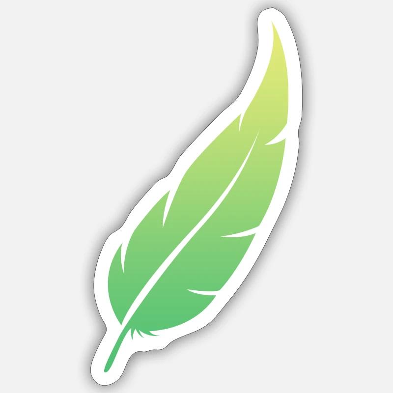 Feather Feeling #5 - Sticker Größe S (10 x 10 cm) - Mattweiß
