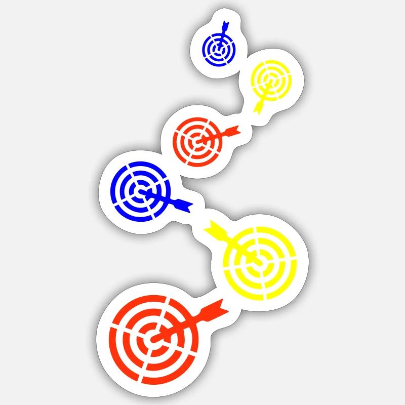 Symbole des fléchettes - Sticker taille S (10 x 10 cm) - blanc mat