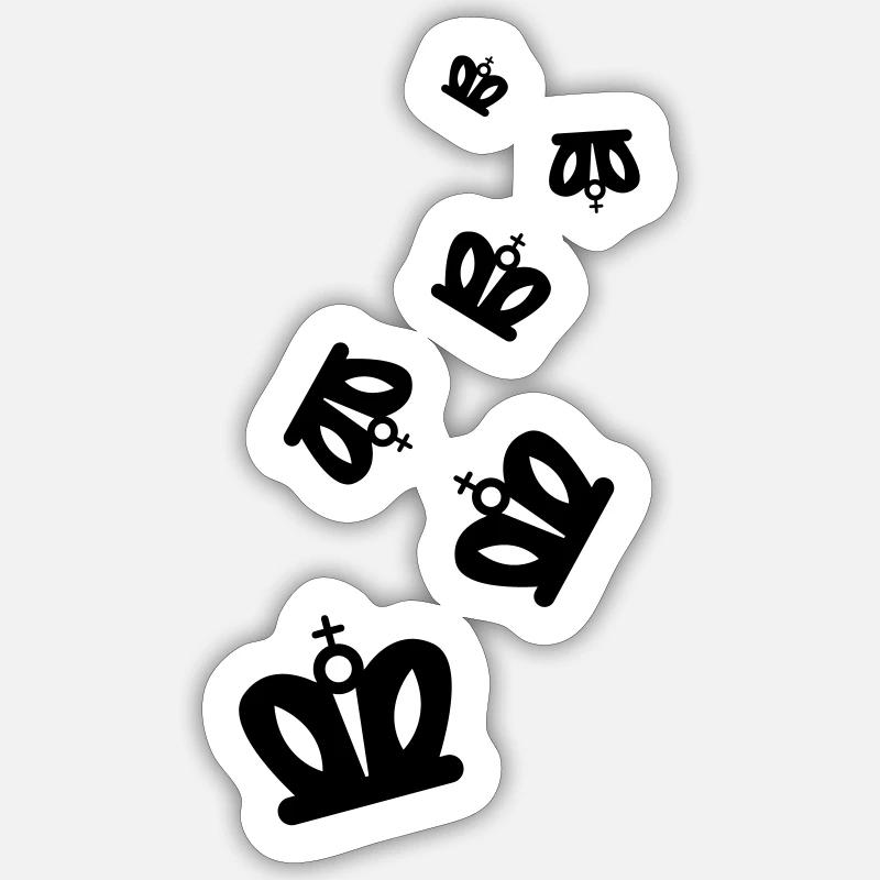 Krone - Sticker Größe S (10 x 10 cm) - Mattweiß