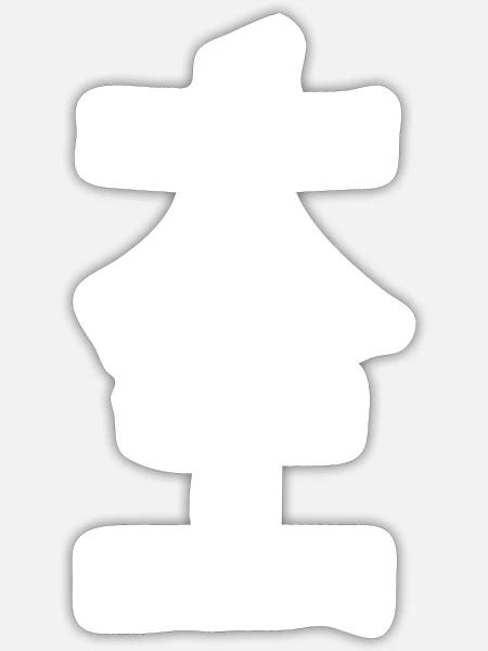 Schreiner (Daiku) Japanisch - BUNTSTIFT - Sticker Größe S (10 x 10 cm) - Mattweiß