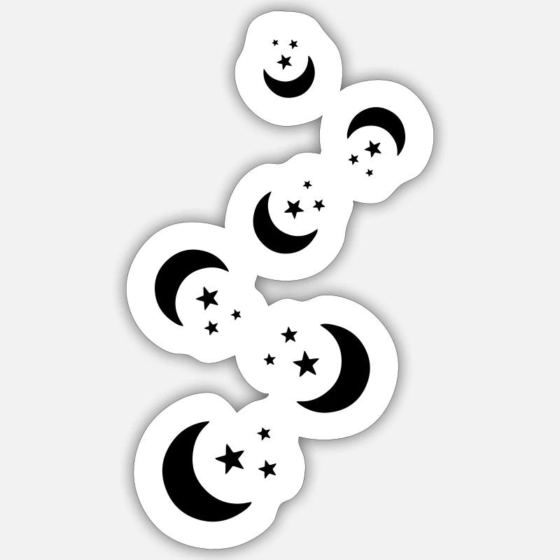 Moon icon icon - Sticker size S (10 x 10 cm) - white matte