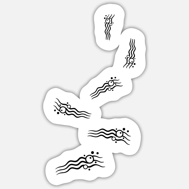 Wave icon icon - Sticker size S (10 x 10 cm) - white matte
