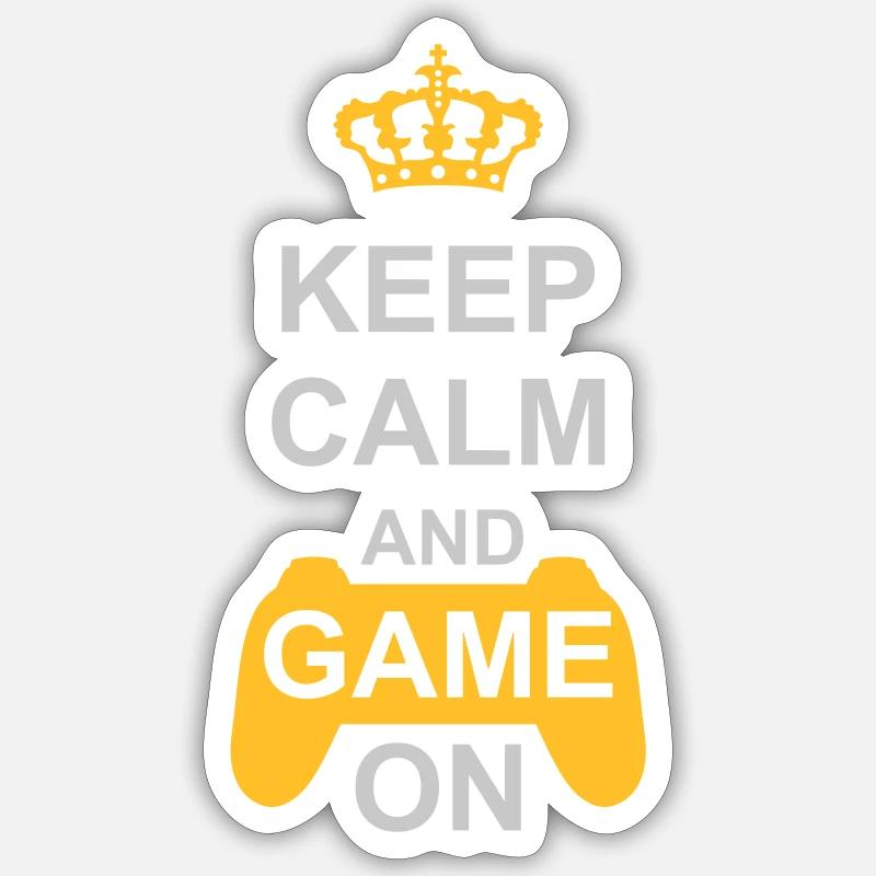 Jeu sur Keep Calm Sticker taille S (10 x 10 cm)