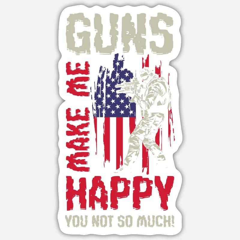 Waffe Gewehr Jagd Sticker Größe S (10 x 10 cm)