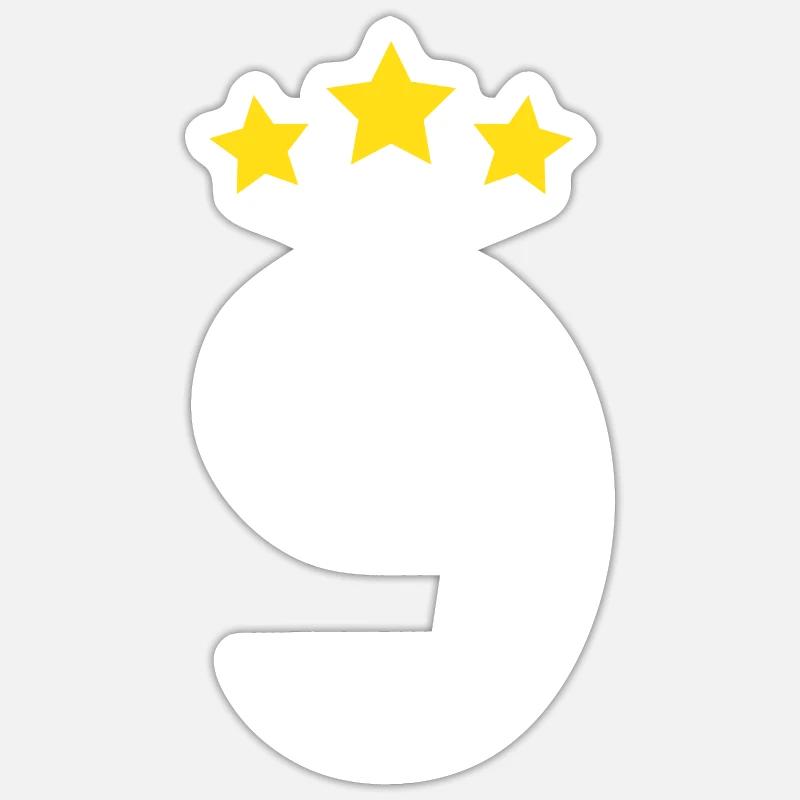 9th - Sticker size S (10 x 10 cm) - white matte