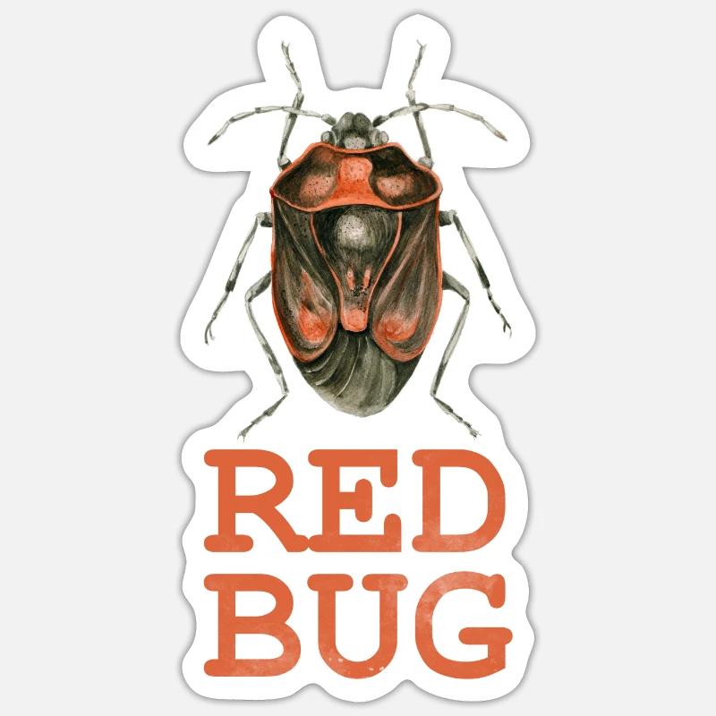 Red Bug Sticker Größe S (10 x 10 cm)