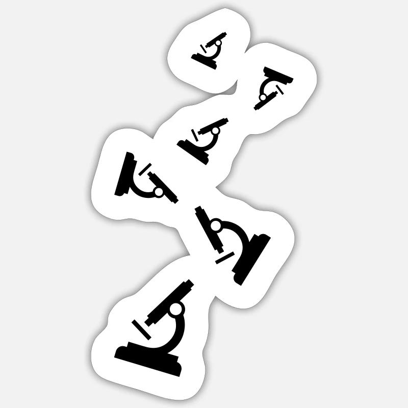 Icône de microscope Sticker taille S (10 x 10 cm)