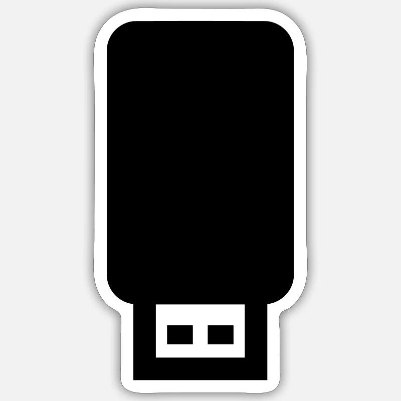 Clé USB SSD Storage Data Icon Symbole de caractère Sticker taille S (10 x 10 cm)